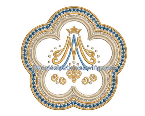 catholic mary mother theme fabric metallic embroidery|marian machine embroidery patterns.